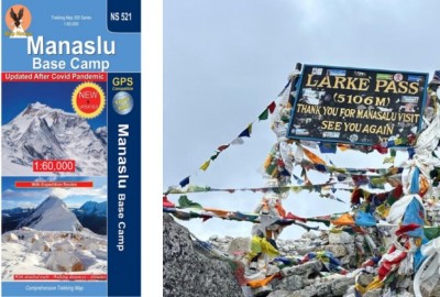 Manaslu Circuit Trek Map with Distance
