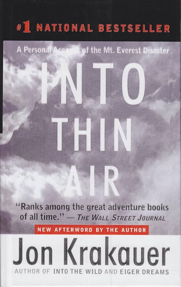 into thin air book by jon krakauer