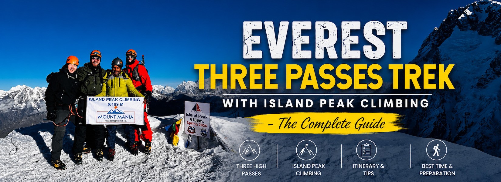 Everest Three Passes Trek with Island Peak Climbing: The Complete Guide